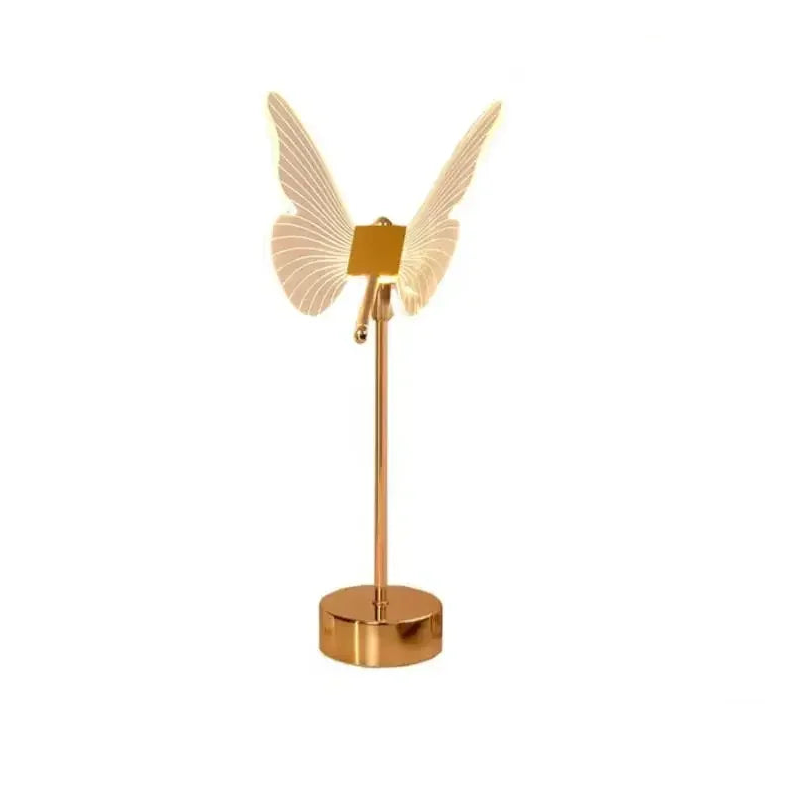 Original nattbordslampe - Gull sommerfugl
